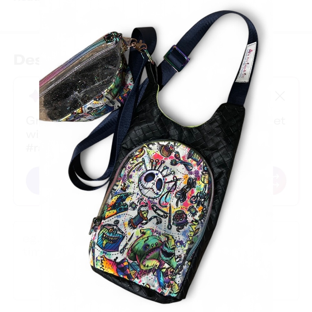 Nightmare Before Christmas crossbody bag with matching pouch Set - Picture 9 of 14